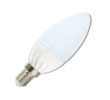LED žárovka svíčka E14 C37 bílá 5W 450Lm